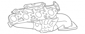 Коллектор выпускной правый Toyota Sequoia Tundra 08-16 4.6 5.7