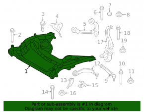 Підрамник передній BMW 5 G30 17-23 2.0T RWD