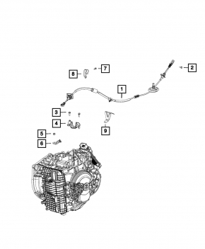 Трос АКПП Jeep Cherokee KL 14-23 без крепления