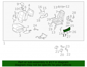 Накладка водительского сидения боковая левая Lexus RX300 RX330 RX350 RX400h 04-09 серая