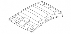 Обшивка потолка Infiniti G25 G35 G37 4d 06-15 без люка