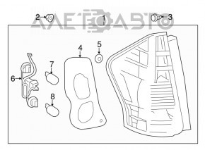 Фонарь левый Toyota Prius V 15-17 рест, потерт