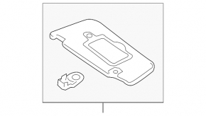 Козырек левый Mercedes GLC 16-22 светло-серый