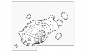 Редуктор передний Land Rover Range Rover Velar 18-20 2.0T, 3.0T