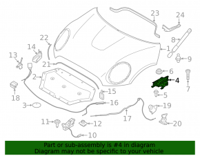 Петля капота левая Mini Cooper Countryman F60 17-24