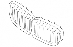 Решетка радиатора grill в сборе BMW 7 G11 G12 20-22 хром