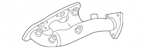 Коллектор выпускной левый Infiniti FX35 03-08,с лямбдой,ржавый