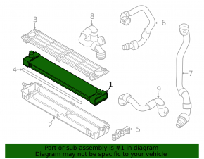 Радиатор интеркулера BMW X5 F15 14-18 4.4T