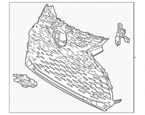 Решітка радіатора grill Lexus IS300 IS350 22-25 рест, F Sport