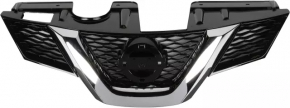Решетка радиатора grill Nissan Rogue 14-15 без камеры