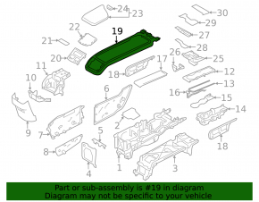 Накладка центральной консоли верхняя Volvo XC60 18-26 черная