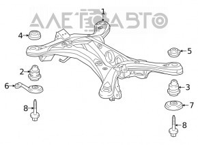 Подрамник задний Lexus RX350 10-13 FWD