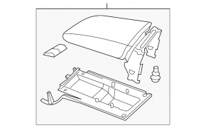 Подлокотник подушка VW Jetta 11-16 USA кожа, черный