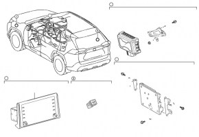 USB Hub AUX Toyota Rav4 19-25