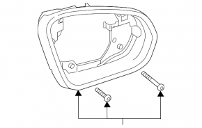 Корпус зеркального элемента правый Mercedes A-class V177 19-22
