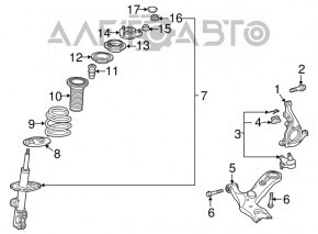 Пружина передняя левая Lexus Hs250h 10-11