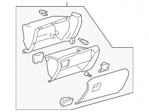 Перчаточный ящик, бардачок Lexus RX300 RX330 RX350 RX400h 04-08 черн