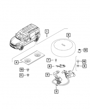 Болт колесный d17 M12x1.25 Fiat 500X 16-18 тип 1