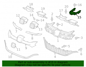 Кронштейн решетки радиатора grill Honda CRV 15-16