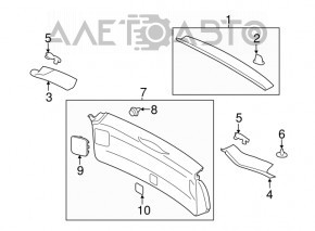 Обшивка двери багажника нижняя Subaru Impreza 5d 17-23