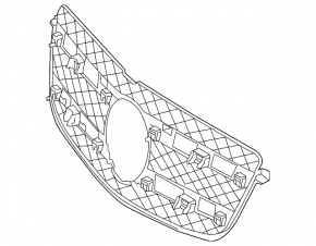 Решетка радиатора grill Mercedes GL-class X166 13-16
