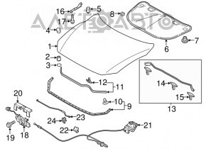 Замок капота Mazda 6 14-17 с датчиком