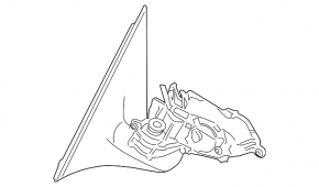 Зеркало боковое левое в сборе BMW 5 F10 14-16 поворотник, подогрев, Shadow-Line