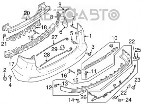 Кольцо парктроника заднего правого Ford C-max MK2 13-18