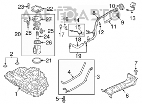 Топливный насос бензонасос Mazda 6 14-17 2.5