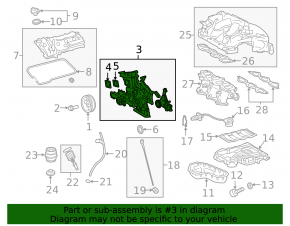 Передняя крышка двигателя Toyota Highlander 20-22 3.5