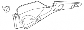 Накладка задньої стійки ліва верхня Subaru Impreza WRX GH 08-14 5d сіра
