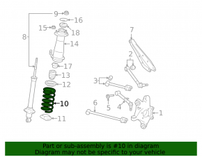 Пружина задняя правая Lexus IS250 IS350 06-13 AWD