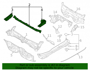Поддон дворников металл Subaru Outback 20-23