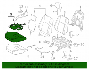 Пассажирское сидение Lexus CT200h 11-13 без airbag, механическое, подогрев, кожа черная, под химчистку