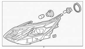 Фара передняя левая Chevrolet Volt 16-