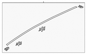 Накладка даху ліва Hyundai Kona 18-23
