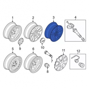 Диск колесный R18x7.5J ET37.5 Ford Explorer 20-25 бордюрка
