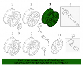 Диск колесный R18x7.5J ET37.5 Ford Explorer 20-25 бордюрка