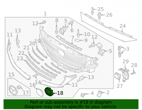 Крепление эмблемы решетки радиатора Mazda CX-9 16-23 под радар