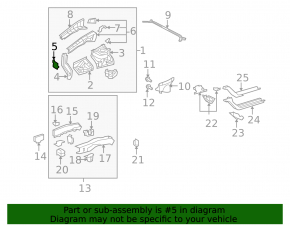 Кронштейн передний фартука крыла правого Toyota Camry v40 07-11