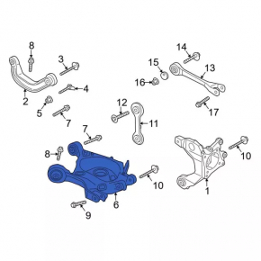 Рычаг нижний под пружину задний левый Ford Mustang mk6 15-23