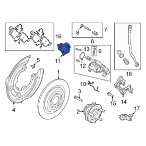 Мотор суппорта заднего правый Ford Escape MK4 20-26