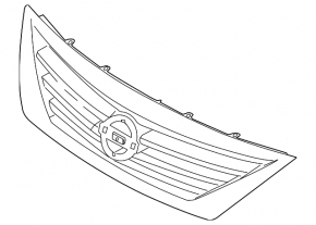 Решетка радиатора grill Nissan Versa 15-19 рест