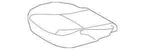 Сидіння водія Toyota Prius V 12-14 без airbag, шкіра темно-сіре