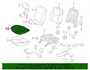 Водительское сидение Toyota Prius V 12-14 без airbag, кожа темно-серое