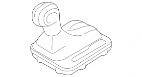 Ручка КПП VW Touareg 13-14 кожа черная