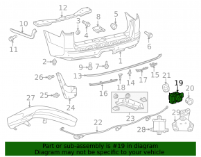 Парктроник заднего бампера Toyota 4Runner 14-24