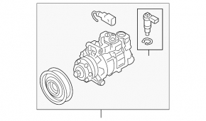 Компрессор кондиционера Audi A5 F5 21-25 MHEV R134A