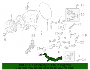 Патрубок охлаждения на радиатор Land Rover Discovery 17-20 3.0d
