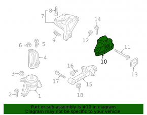 Подушка двигателя левая Hyundai Tucson 16-18 1.6 FWD